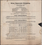 141762 1843 1D MULREADY WRAPPER 'ATLAS ASSURANCE COMPANY' ADVERT (MA103k) FINE USED WOLVERHAMPTON TO BIRMINGHAM.