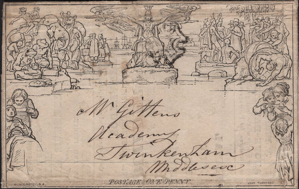 141763 1841 1D MULREADY 'THE SOUTHAMPTON COMMERCIAL ADVERTISER' ADVERT (SPEC MA28a) GOOD TO FINE USED SOUTHAMPTON TO TWICKENHAM.