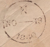 141766 1840 1D MULREADY 'CLERICAL, MEDICAL, AND GENERAL LIFE ASSURANCE SOCIETY' ADVERT (MA106b) GOOD USED LONDON TO HONITON, DEVON.