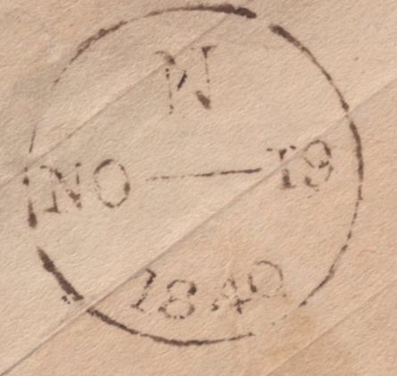 141766 1840 1D MULREADY 'CLERICAL, MEDICAL, AND GENERAL LIFE ASSURANCE SOCIETY' ADVERT (MA106b) GOOD USED LONDON TO HONITON, DEVON.