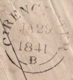 141768 1841 1D MULREADY ADVERT 'CLERICAL MEDICAL AND GENERAL LIFE ASSURANCE SOCIETY' AT LOWER RIGHT 'CHARLES LAWRENCE, SOLICITOR, AGENT, CIRENCESTER' (SPEC MA112h).