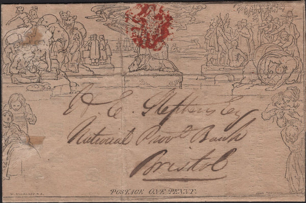 141770 1841 1D MULREADY ADVERT 'CLERICAL, MEDICAL, AND GENERAL LIFE ASSURANCE SOCIETY' ABERYSTWITH TO BRISTOL, AT LOWER RIGHT 'JOSEPH DOWNIE, AGENT, BANK, ABERYSTWITH' (SPEC MA113k).