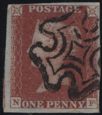 141780 1840-41 MATCHED TRIO 1D BLACKS PL.1A (SG3), PL.1B (SG2) AND PENNY RED PL.1B (SG7) LETTERED NF.