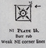141781 1840-41 MATCHED TRIO 1D BLACKS PL.1A (SG3), PL.1B (SG2) AND PENNY RED PL.1B (SG7) LETTERED NI.