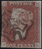 141785 1840-41 MATCHED PAIR 1D BLACK PL.1B (SG2) AND 1D RED (SG7) LETTERED PK.