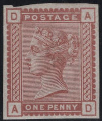 141795 1880 1D VENETIAN-RED ERROR IMPERFORATE (SG166a) GOOD UNUSED.