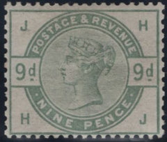 141802 1883 9D DULL GREEN (SG195) GOOD TO FINE O.G.