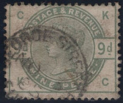 141803 1883 9D DULL GREEN (SG195) (KC) GOOD USED.