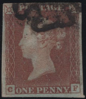 141830 1840-41 MATCHED TRIO 1D BLACKS PL.1A (SG3), PL.1B (SG2) AND PENNY RED PL.1C (SG7/SPEC AS8) LETTERED CF.