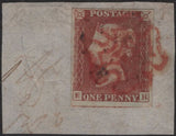 141833 1840-41 MATCHED QUARTET 1D BLACK PL.8 (SG2), AND 1D REDS (SG7) X 3 IN STATE ONE (SPEC AS51) X 2, ONE WITH RED MALTESE CROSS AND SINGLE IN STATE TWO (SPEC AS55) LETTERED EH.