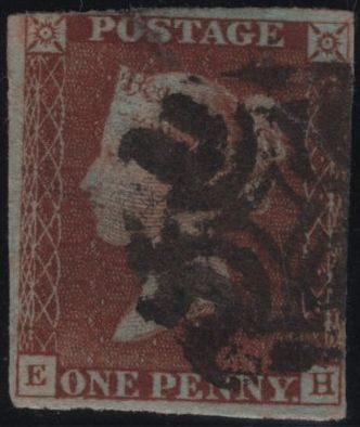 141833 1840-41 MATCHED QUARTET 1D BLACK PL.8 (SG2), AND 1D REDS (SG7) X 3 IN STATE ONE (SPEC AS51) X 2, ONE WITH RED MALTESE CROSS AND SINGLE IN STATE TWO (SPEC AS55) LETTERED EH.