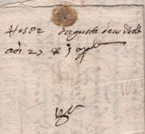 141837 1582 MAIL FROM AUGUSTA (AUGSBURG) TO BARTOLOMIO CORSINI e COMPAGNI, LONDRA.