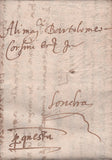141839 1587 MAIL FROM ROUEN, FRANCE TO BARTOLOMEO CORSINI A LONDRA.