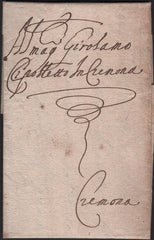 141841 1588 OUTGOING MAIL FROM CORSINI IN LONDON TO CREMONA.