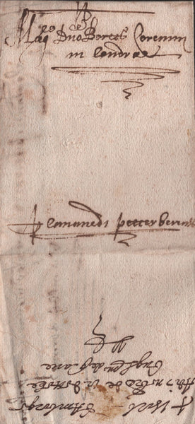 141843 1586 MAIL FROM HAMBURG TO BARTOLOMEO CORSINI IN LONDON.