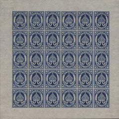 141850 1877 1D LINCOLN COLLEGE STAMP (CS11) COMPLETE IMPERFORATE SHEET OF 30 PLATE PROOF IN INDIGO.
