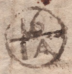 141857 1723 MAIL LONDON TO NORTH SEATON, NORTHUMBERLAND ENDORSED 'By Morpeth Bagg'.