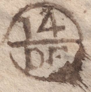 141858 1723 MAIL LONDON TO NORTH SEATON, NORTHUMBERLAND ENDORSED 'Morpeth Bagg'.