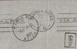 141886 1933 AIR MAIL LONDON TO BUENOS AIRES, ARGENTINA WITH FINE 2/6 SEAHORSE (SG415a) AND KGV 9D (SG427) X 2.