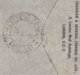 141892 1938 AIR MAIL LONDON TO SAO PAULO, BRAZIL WITH 10S SEAHORSE (SG452) AND KGV 6D.