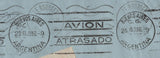 141901 1936 AIR MAIL LONDON TO BUENOS AIRES, ARGENTINE WITH KGV 2/6 SEAHORSE (SG450) 5S SEAHORSE (SG451) AND 6D.