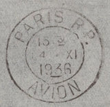 141902 1936 AIR MAIL LONDON TO BUENOS AIRES, ARGENTINA WITH KGV 2/6 SEAHORSE (SG450), 5S SEAHORSE (SG451) AND 6D.