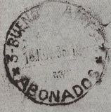 141902 1936 AIR MAIL LONDON TO BUENOS AIRES, ARGENTINA WITH KGV 2/6 SEAHORSE (SG450), 5S SEAHORSE (SG451) AND 6D.