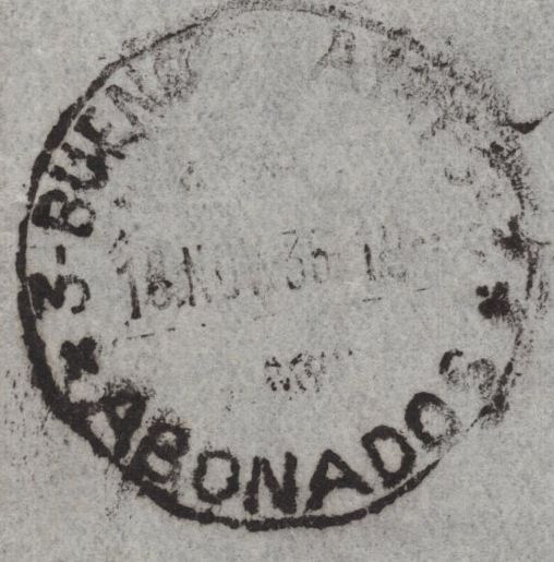 141902 1936 AIR MAIL LONDON TO BUENOS AIRES, ARGENTINA WITH KGV 2/6 SEAHORSE (SG450), 5S SEAHORSE (SG451) AND 6D.