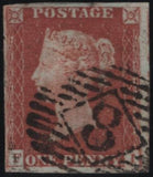 141907 1845 1D PL.58 (SG8)(FI MAJOR RE-ENTRY SPEC BS47a) GOOD USED.