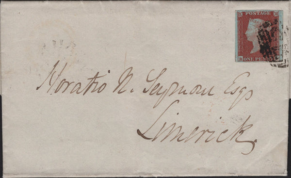 141915 1845 MAIL BIRMINGHAM TO LIMERICK 1D PL.55 (SG8)(RL WITH FINE 'E' FLAW SPEC BS44g).