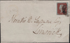 141915 1845 MAIL BIRMINGHAM TO LIMERICK 1D PL.55 (SG8)(RL WITH FINE 'E' FLAW SPEC BS44g).
