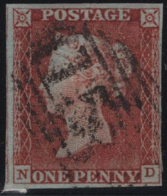 141918 1845 1D PL.54 (SG8)(ND 'E' FLAW SPEC BS43f) FINE USED.