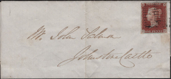 141920 1846 MAIL PAISLEY TO JOHNSTONE CASTLE 1D PL.53 (SG8)(CC).