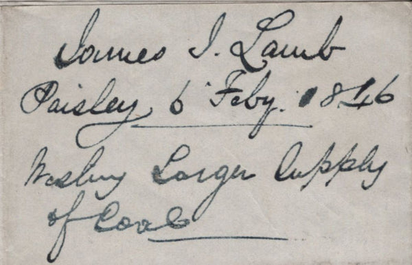 141920 1846 MAIL PAISLEY TO JOHNSTONE CASTLE 1D PL.53 (SG8)(CC).