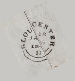 141923 1845 MAIL GLOUCESTER TO WELLINGTON, SOMS 1D PL.50 (SG8)(AK).