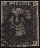 141931 1840-41 MATCHED TRIO 1D GREY-BLACKS PL.5 (SG3) IN STATE ONE (AS26) AND STATE TWO (AS28), ALSO 1D RED STATE THREE NON-COINCIDENT RE-ENTRY (SG7 SPEC AS32b) LETTERED PB.