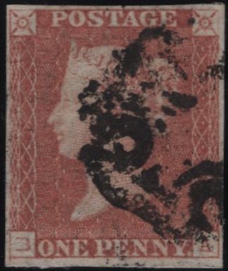 141936 1840-41 MATCHED QUARTET 1D BLACKS PL.5 STATE ONE (SG2 SPEC AS25), 1D BLACK STATE TWO (SG3 SPEC AS28), PENNY RED STATE TWO (SG7 SPEC AS29b) AND 1D RED STATE THREE (SG7 SPEC AS33a) LETTERED BA.