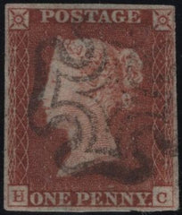 141942 1841 1D RED PL.2 (SG7)(HC) GOOD USED AND WITHOUT RAY FLAWS (SPEC AS17i).