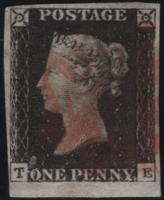141945 1840-41 MATCHED TRIO 1D BLACKS PL.1A (SG2), PL.1B (SG2) AND PENNY RED PL.1C (SG7 SPEC AS8) LETTERED TE.