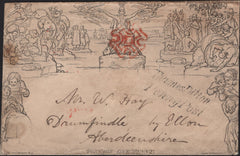 141959 1840 1D MULREADY THAMES DITTON, SURREY TO ELLON, ABERDEEN WITH 'Thames Ditton/Penny Post' HAND STAMP (SY615).