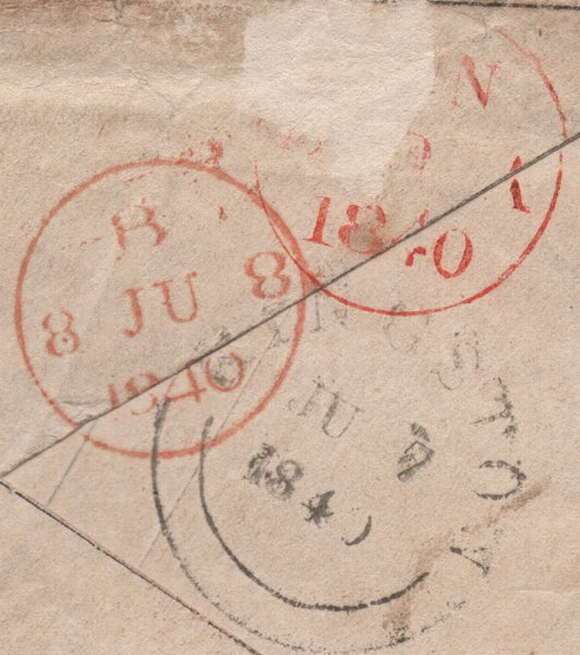 141959 1840 1D MULREADY THAMES DITTON, SURREY TO ELLON, ABERDEEN WITH 'Thames Ditton/Penny Post' HAND STAMP (SY615).