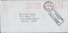 141964 1994 MAIL POOLE, DORSET TO SOUTHAMPTON WITH 'INCORRECTLY DATED BY SENDER/ACTUALLY POSTED' CACHET.