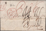141971 1803 MAIL BRISTOL TO COGNAC VIA HAMBURG DUE TO NAPOLEONIC WARS.