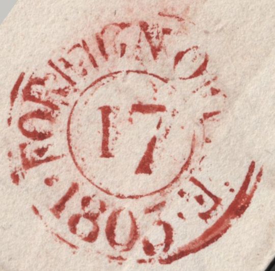 141971 1803 MAIL BRISTOL TO COGNAC VIA HAMBURG DUE TO NAPOLEONIC WARS.