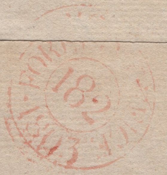 141972 1803 MAIL LONDON TO FRANCE WITH 'May Fair' BOXED RECEIVERS HAND STAMP.