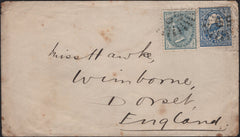 141974 1895 MAIL DUNGOG, NORTH SOUTH WALES, AUSTRALIA TO WIMBORNE WITH 'WIMBORNE' WAFER SEAL.