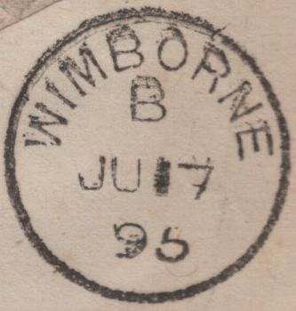 141974 1895 MAIL DUNGOG, NORTH SOUTH WALES, AUSTRALIA TO WIMBORNE WITH 'WIMBORNE' WAFER SEAL.