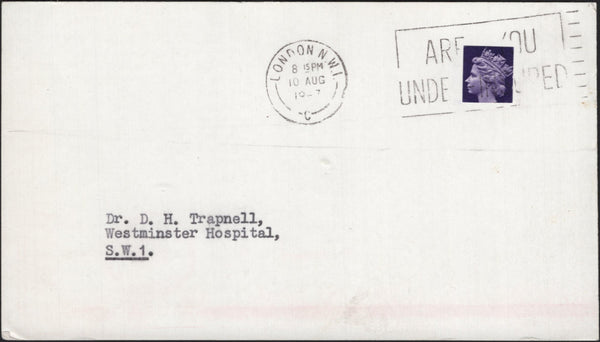 141980 1967-1987 FOUR 'CRAZY COVERS' EX DAVID TRAPNELL TO TEST POSTAL AUTHORITIES.