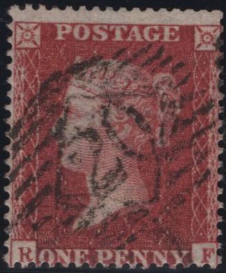 141981 1858 DIE 2 1D ROSE-RED WHITE PAPER ISSUE PERFORATION 16 (SG36) GROUP OF 23 ITEMS, 12 DIFFERENT PLATES INCLUDING PL.52 ON COVER.