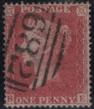 141981 1858 DIE 2 1D ROSE-RED WHITE PAPER ISSUE PERFORATION 16 (SG36) GROUP OF 23 ITEMS, 12 DIFFERENT PLATES INCLUDING PL.52 ON COVER.